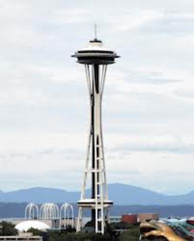 Space Needle in Seattle built