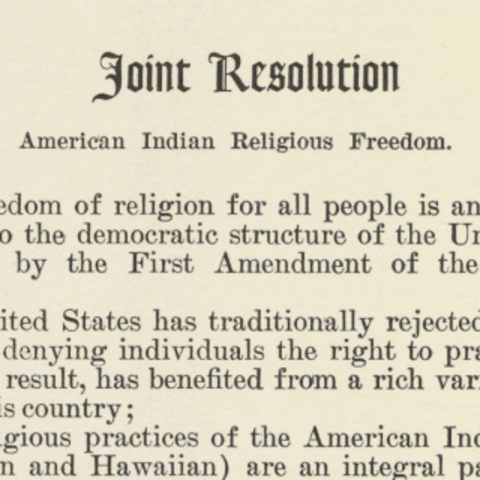 1978 American Indian Religious Freedom Act