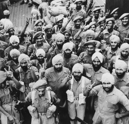 Indian troops return