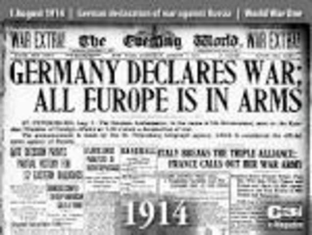 war war 1 -Germany declares war
