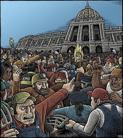 Tum Iacobus Bauer iubebat rusticos verberare Magistrum!