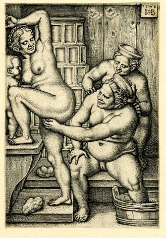 Three Women in a Bath by Hans Sebald Beham