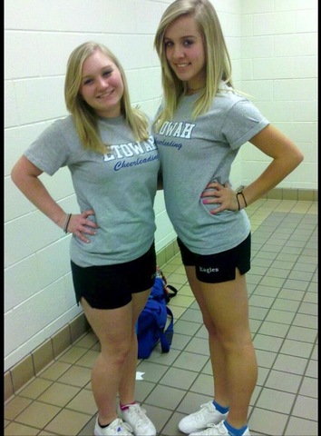 First year cheering for Etowah High School.