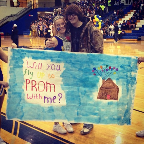 Getting asked to prom in front of the sudent body on Senior Night