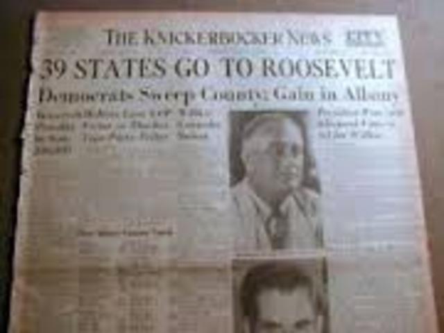 F.D.R. is Re-elected