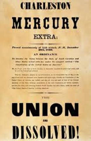 The Secesion Of South Carolina
