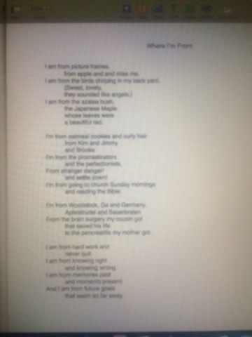 Where I'm From Poem