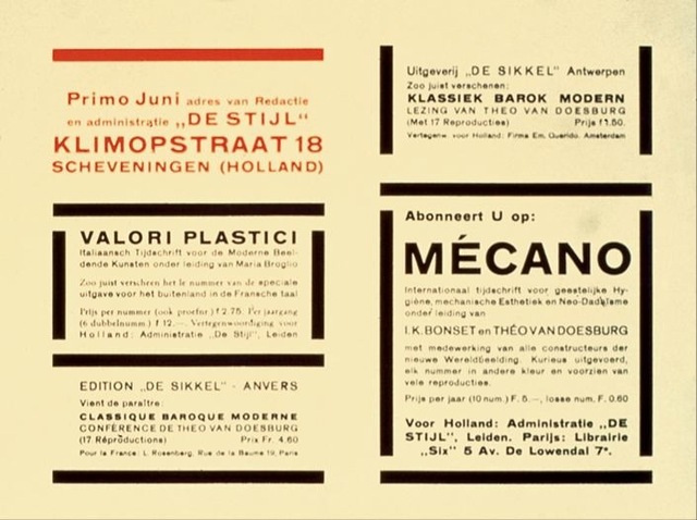 De Stijl Advertisement