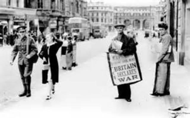 France and Great Britain declare war on Germany