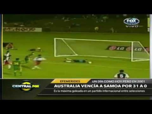 Mayor goleada del mundo