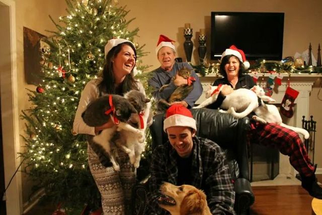 Family christmas photo