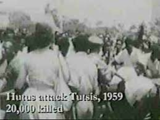 Hutu rebellion against the Tutus and the Belgians