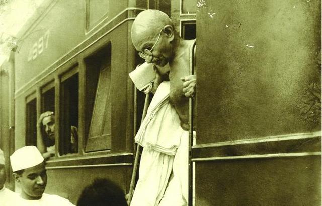 Gandhi Thrown Off a Train