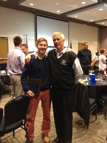 Coach Hurlburt and I at the Banquet
