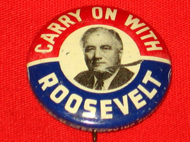 Franklin D. Roosevelt is re - elected