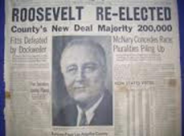 Franklin D. Roosevelt's Re-elected