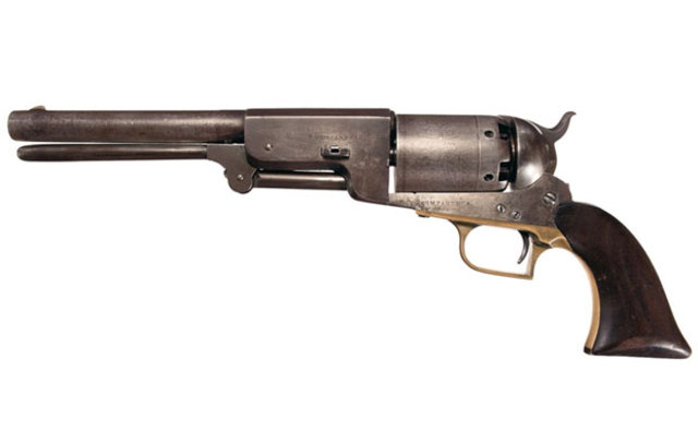 Samuel Colt invents the first revolver