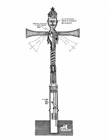 J.P. Knight invents the traffic lights