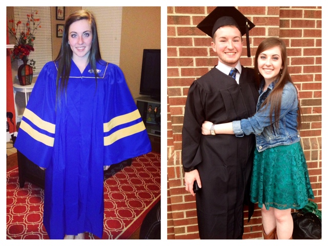 Drew & Me in our Grad Gowns