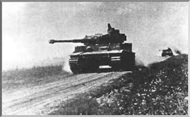 The Germans launch a massive tank offensive near Kursk in the Soviet Union.