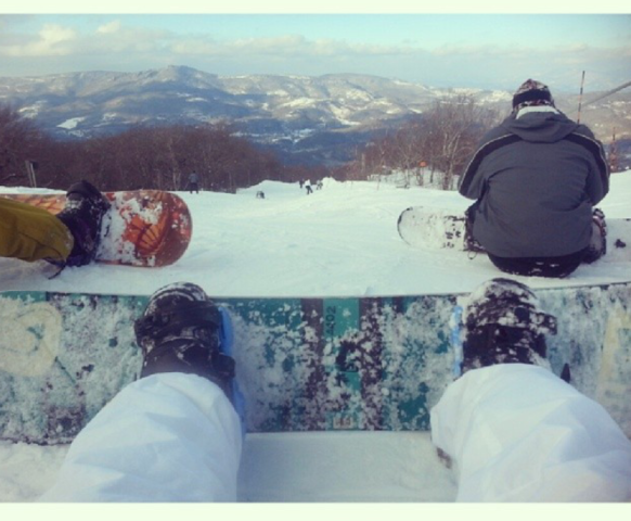 Snowboarding with my church