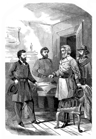 lee surrenders to grant