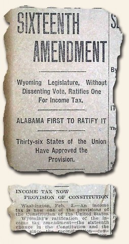 16th Amendment Introduced