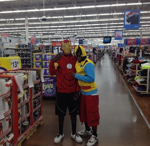 saw wolverine and iron man in walmart whoa
