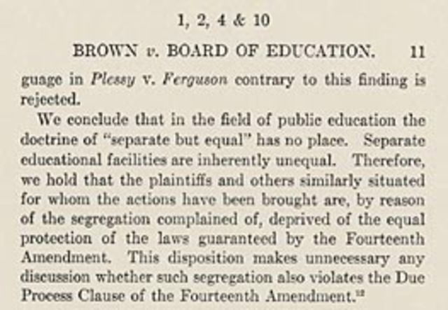 Brown vs Board (day of SC decision)