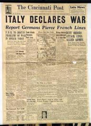Italy Declares War on Germany