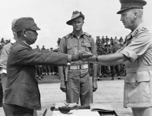 Japan formally surrenders, ending World War II.