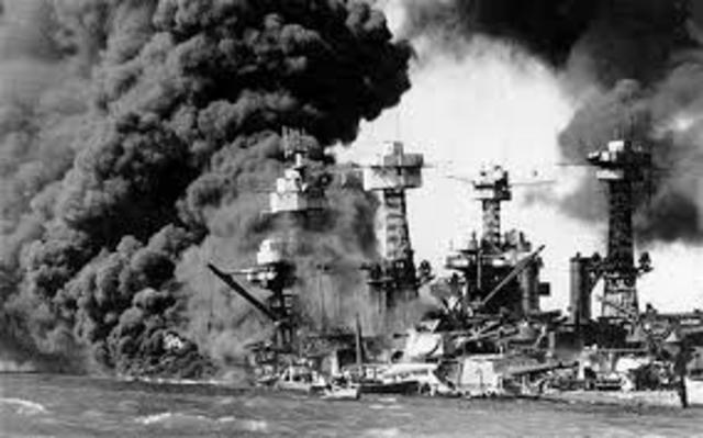 The Japanese attack the US Navy in Pearl Harbor. The next day the US enters World War II on the side of the Allies.