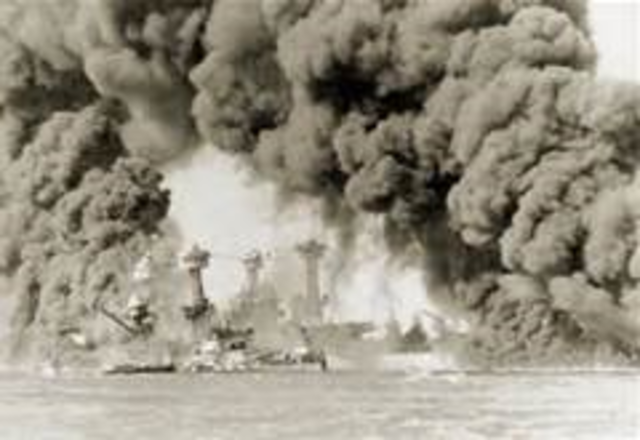 Japan bombs Pearl Harbor