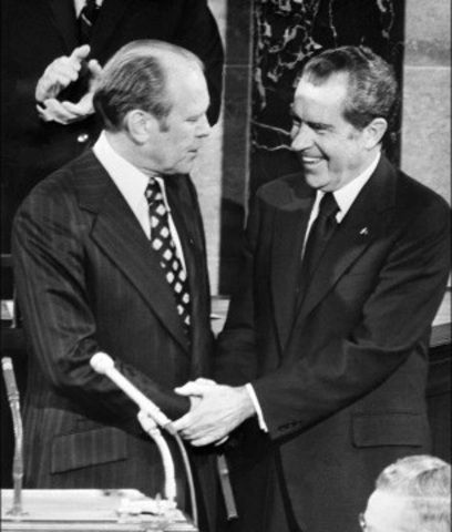 Ford pardons Nixon
