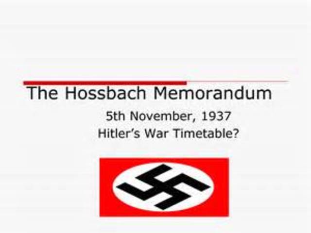 Hitler reveals plans for war at the  Reich Chancellery