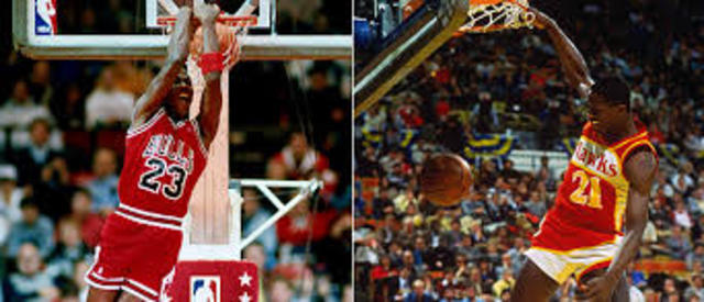 Jordan and Wilkins Battle for Dunk Title