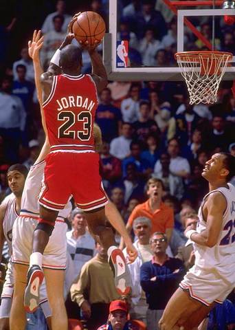 Micheal Jordan Downs the Cavs