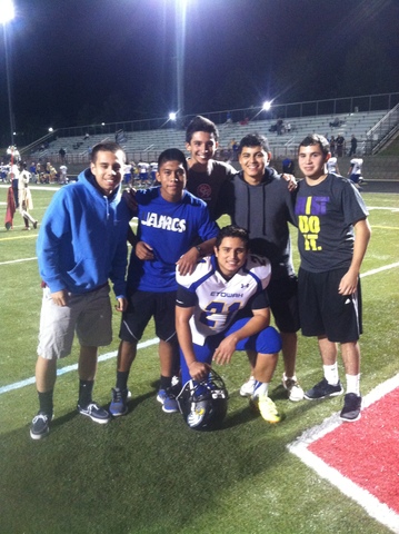 Senior football game