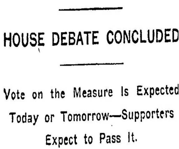 The Dyer Bill Passes the House of Representatives
