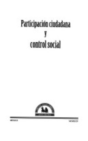 Participación ciudadana y control social.