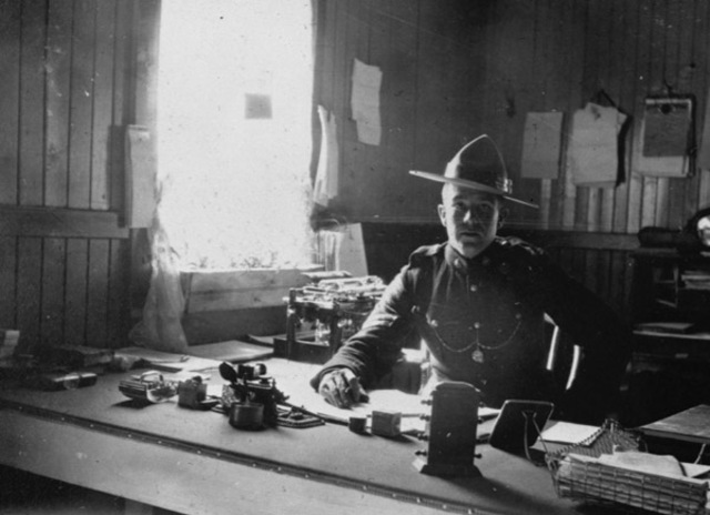 John travels to Prince Albert to volunteer to go overseas.