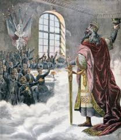 In feudal France and Germany Charlemagne is by now considered a saint.