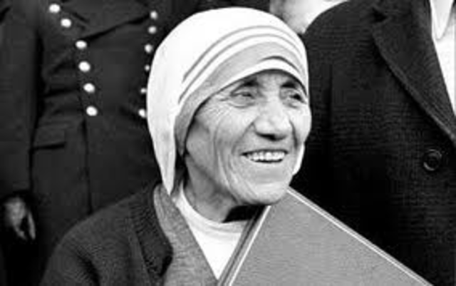 Mother Teresa Awarded the Nobel Peace Prize