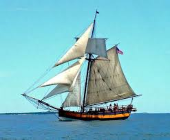 John Hancock's sloop, 'Liberty" was impounded on a charge of running contraband goods