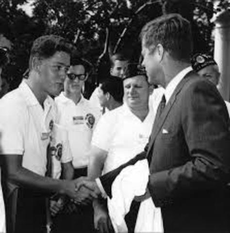 1963 all american team meets jfk