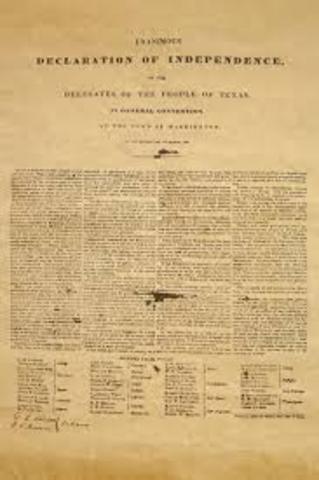 Texas declares Independce