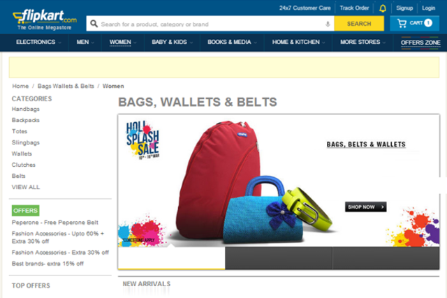 Adds belts and bags as a category