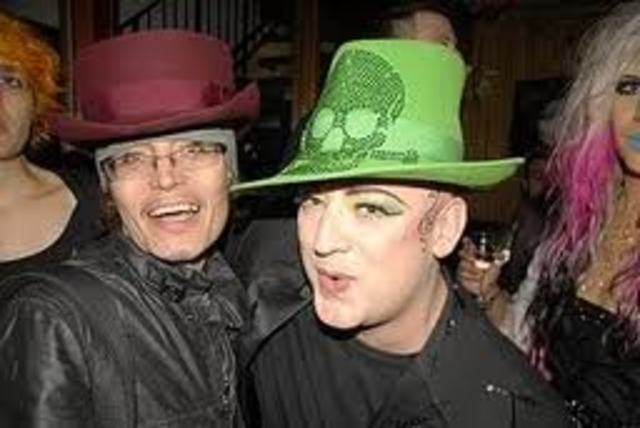 Adam Ant and Boy George experimental make-up