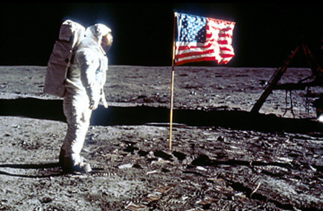 US lands on the moon