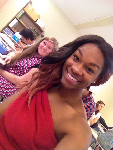 Senior Toga Day with one of my best friends!